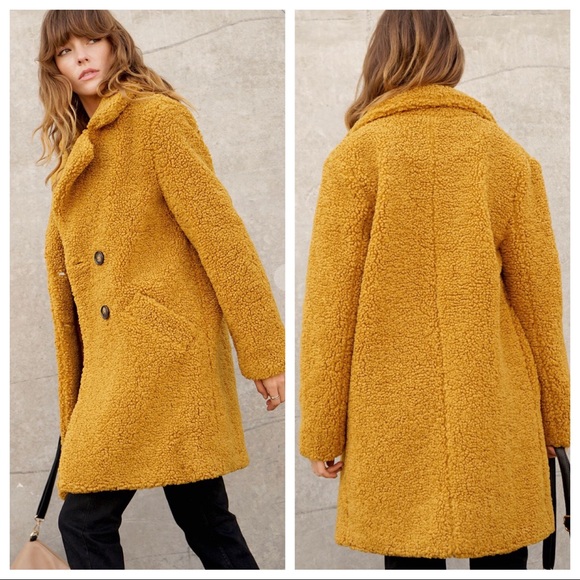 Boucle chic Mustard Fabulous coat - Picture 3 of 6
